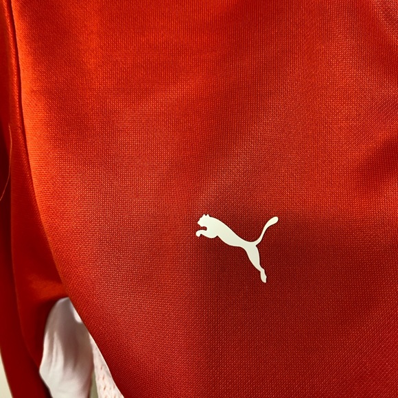 Puma Womens Red White Zip Activewear Jacket w Zipped Pockets  Size S - Picture 4 of 16